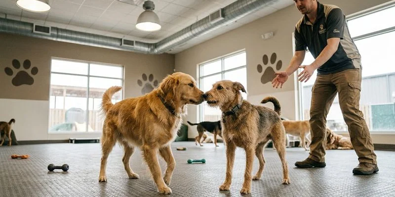 Diagram showing how kennel cough spreads through airborne droplets and direct contact