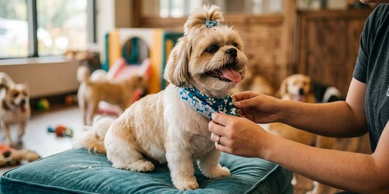 Well groomed happy dog showing the results of professional combined with home grooming care